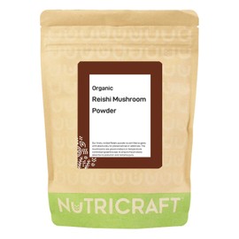 NutriCraft NutriCraft Organic Reishi Mushroom Powder C 1kg, 100% Pure, No Additives or Preservatives, Immune Support, Detox, Antioxidant Rich, Vegan, Gluten-Free, Kosher, Superfood
