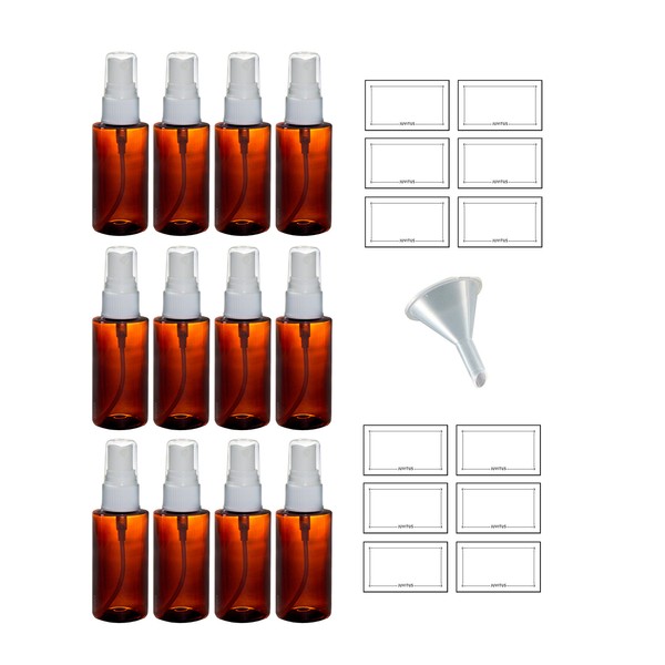 Amber 50 ml / 1.7 oz Cylinder Round PET (BPA