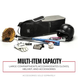 Franklin Sports Utility 144 Bag - Multi-Purpose Bag - Fit Bat Up to 26" - Black/Grey