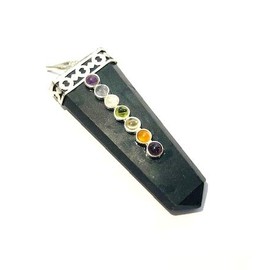 CRYSTALMIRACLE Black Tourmaline Gemstone Wellness Chakra Pendant Fashion Men Women Gift Crystal Healing handcrafted accessory