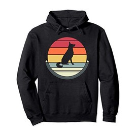 German Shepherd Silhouette Retro Vintage Owner Women Men Pullover Hoodie