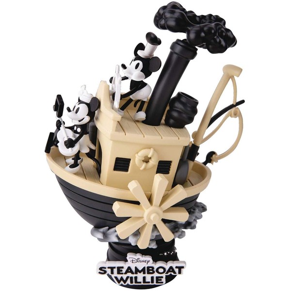 Beast Kingdom DS-017 Steamboat Willie D-Stage Series Statue, Multicolor