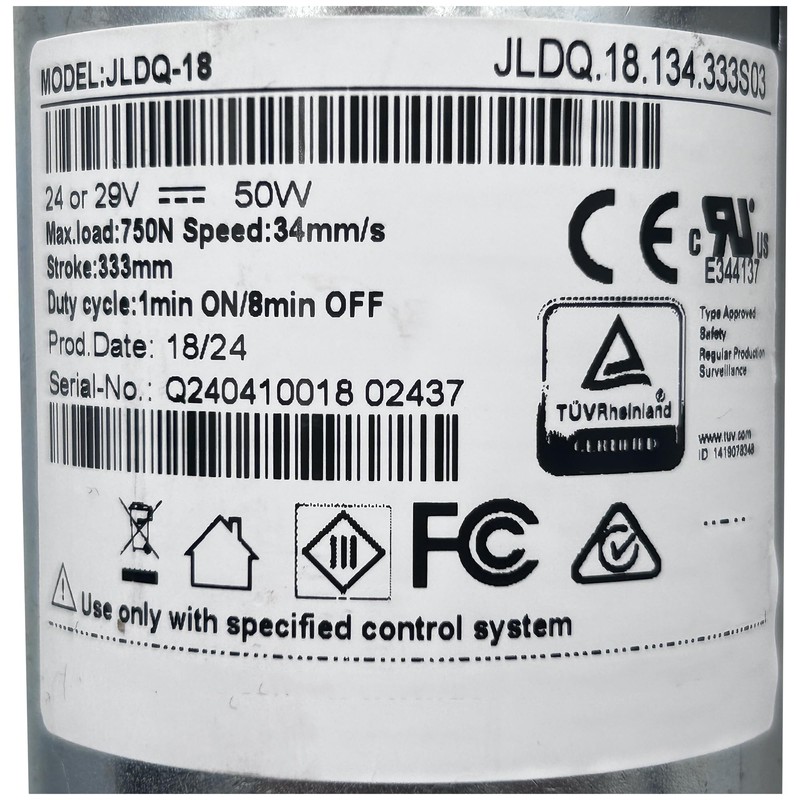 Dlfeue Motor Model JLDQ-18 JLDQ.18.134.333S03 Linear Actuator for Electric Sofa