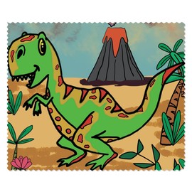 2 x 'Cute Tyrannosaurus Rex' Microfibre Lens/Glasses Cleaning Cloths (LC00032357)