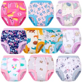 BIG ELEPHANT Potty Training Underwear 10 Packs Absorbent Toddler Training Pants for Boys and Girls, 3T