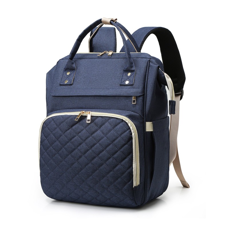 Diaper Bag Backpack Portable Nylon Fabric Adjustable Shoulder Strap Diaper