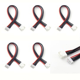 5PCS JST-XH 4S Balance Plug Extension Lead Wire 22AWG 20cm Battery Balance Plug Cable for LiPo Battery Balance Charging Silicone Wire