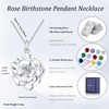 ZDaoBen Rose Necklace Pendant for Women Sterling Silver Rose Flower