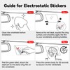 REDTIGER Round Double-Sided Adhesive Pad and Electrostatic Stickers,Suitable for Dash