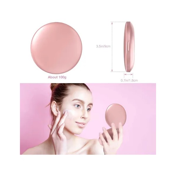 Espejo De Maquillaje Led Bolsillo Portátil Recargable 1x/10x