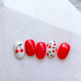 Cherry pattern  - Petite round / 체리패턴  - 쁘띠라운드