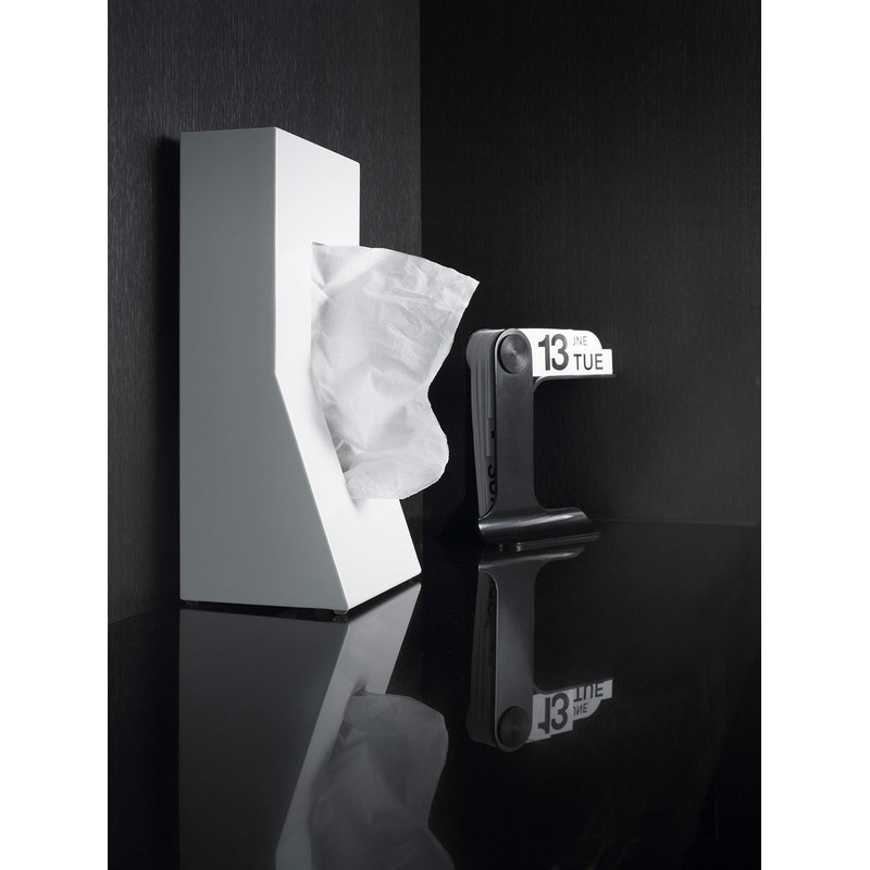 DUENDE(デュエンデ) ティッシュケース ホワイト STAND! STEEL 【2006年度グッドデザイン賞受賞】 DU0022