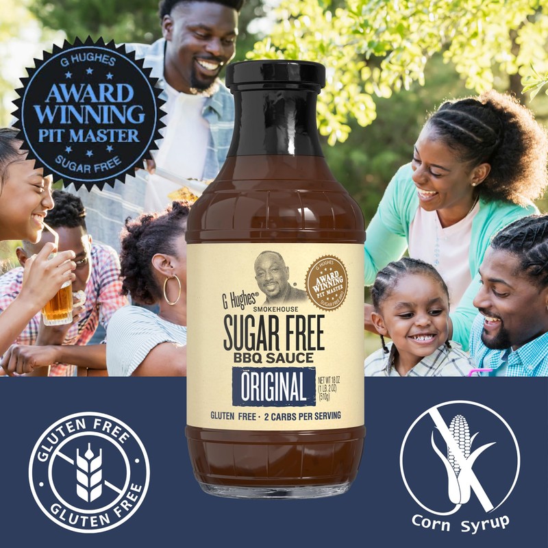 G Hughes Original Sugar Free BBQ Sauce - Sugar Free