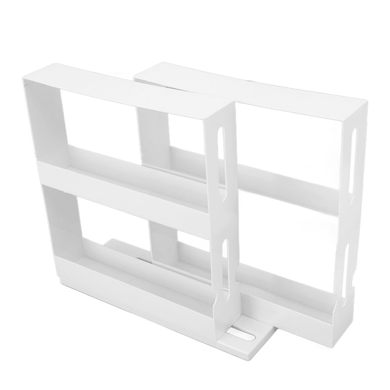 Sliding Spice Rack Slidable Design 2 Tiers Large Capacity Nonslip