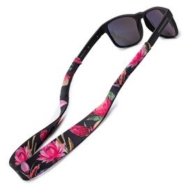 Gunjovi Neoprene Sunglass Strap-Floating Glasses Strap Eyewear Retainer For Men Women And Kids (Flower Pattern 2)