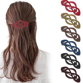 YBEATY 6Stück Französische Haarspangen im VintageStil französische Haarspange Damen klassisches Design VintageHaarspangen mit Druckknopf dekorative Haarspange elegantes RetroAccessoire für dickes Haar