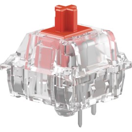 Glorious Fox Linear Mechanical Switches for Mechanical Keyboards: 110 PCS, 3-pin, Transparent for MAX RGB, Pre-Lubed, 45g Force for Gaming and Typing, Compatible with MX Keycaps