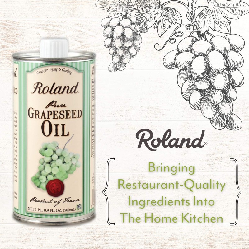 Roland Foods Pure Grapeseed Oil, 16.9 Ounce Can, Pack of