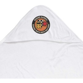 Azeeda 'Board Games: Where Math Meets Mayhem' Baby Hooded Towel (HT00035097)