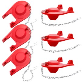 Peryiter 6 Pcs 2 Inch Toilet Flapper Replacement Kit Universal Toilet Plug Flapper with Stainless Chain for Flush Valves Water Saving