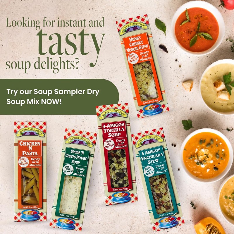 Leonard Mountain Soup Sampler Dry Soup Mix, 5 count