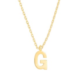 PAVOI 14K Yellow Gold Plated Initial Necklace | Letter Necklaces for Women | G Initial