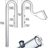 LINLAN 17mm Glass Lily Pipe, Inflow and Outflow, Fits 16/22mm