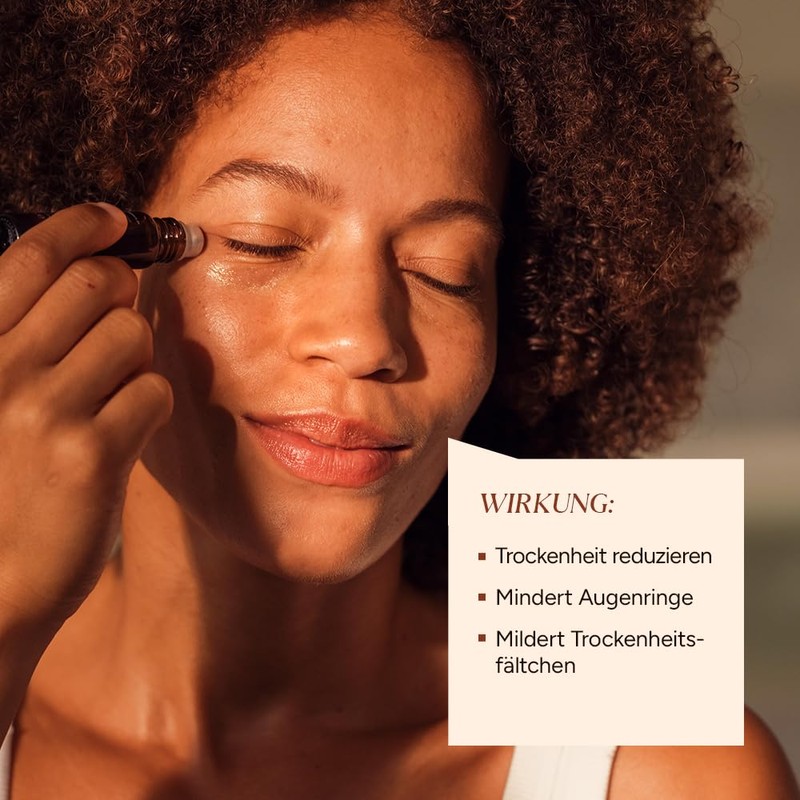 JUNGLÜCK Hyaluronic Eye Gel - Cooling Eye Roller Against Dark