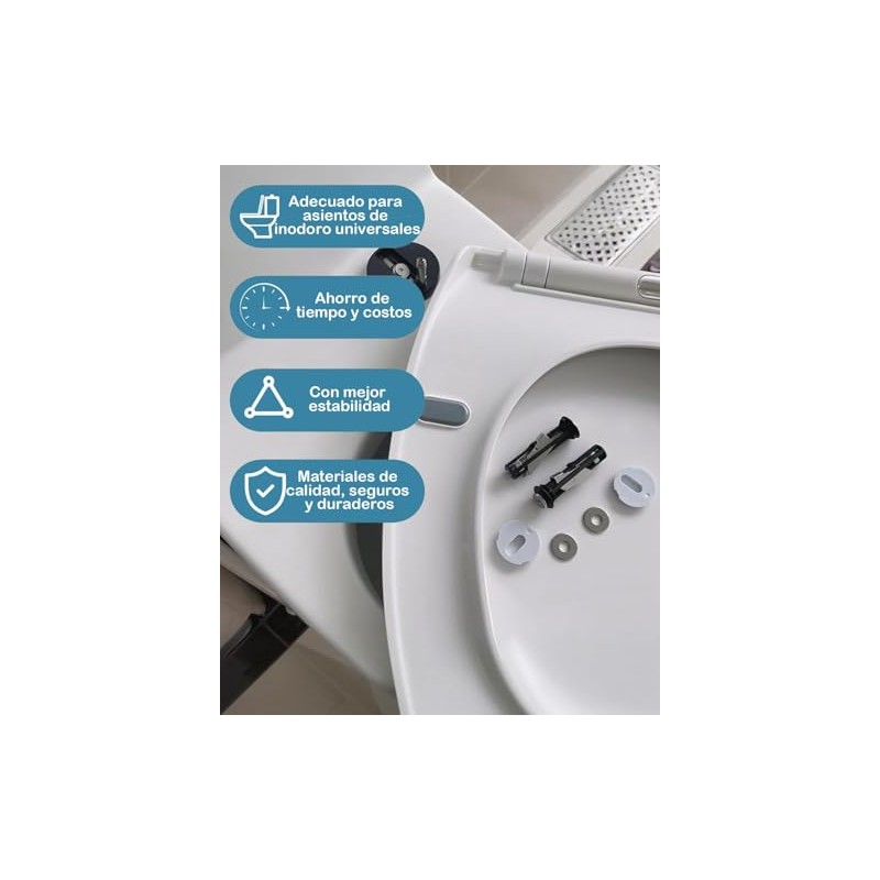 Tornillos Para Tapa De Baño WC, 4 Piezas De Repuesto