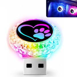 Love Dog Claw USB LED Car Portable Interior Multi-Color Atmosphere Lamp