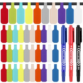 Tanstic 33Pcs Cable Labels, Multi-Color Electronic Cable Tags, Waterproof Cable Tags, Write On Wire Tags, Cable Tags for Computers Cable Management and Identification