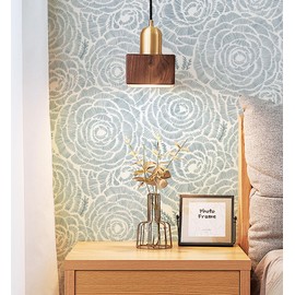 CiCiwind 118 in X 16 in Wallpaper Peel and Stick Wallpaper White and Blue Floral Contact Paper for Cabinets Removable Self Adhesive Wall Paper Vintage Bathroom Decoral Papel Tapiz para Pared