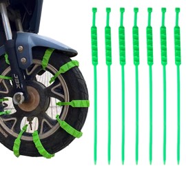 【2024 Upgraded Version】Bindream Motorcycle Tire Chains, Motorcycle Snow Chains, 10-Piece Set, Motorcycle Snow Chains, Motorcycle Tire Chains, Non-Metallic Tire Chains, Easy to Install, Anti-Slip