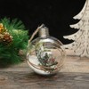 6Pcs Shining Christmas Balls with LED Light Pendants Refillable Ball