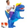 OriginalCup® Inflatable Dinosaur Costume, Blue, Unusual Adult Size Costume, Made