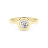 SAVEARTH DIAMONDS Bezel MiligraSet Solitaire Style, 0.50 Carat (ctw) Lab