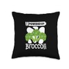 Powered by Broccoli Throw Pillow
