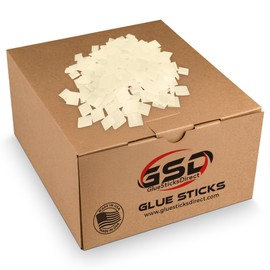 GlueSticksDirect Wholesale® Pan Glue Hot Melt Glue - Bulk High Speed Hot Melt Adhesive Chips for Cool Temperature - Great for Florist & Silk Flower Arrangements - 25 lb.s Bulk - Made in USA