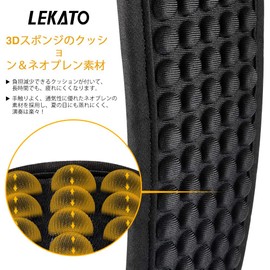 LEKATO Guitar Strap, Bass Strap, Cotton, With Air Cushion, 3.7 inches (9.5 cm) Wide, Stress Relief, Includes 6 Picks and 2 Strap Locks, Black