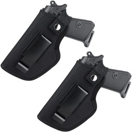Tactical Pistol Holster Belt Holster Tactical Pistol Holster Pack of 2 Gun Concealed Carrying Holster with Metal Clip for Right and Left Hand Pulling Fits Small Cars on Large Handguns