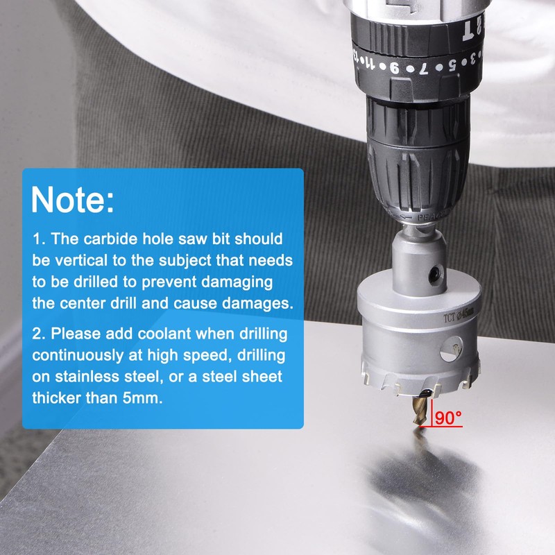 HARFINGTON Metal Hole Saw TCT Carbide Cutter 115mm / 4-1/2"
