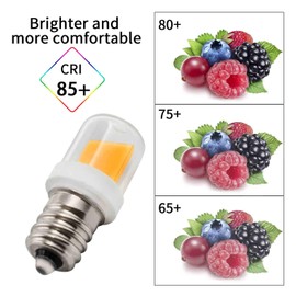 5 Pack E12 Chandelier Led Light Bulb 2W Equivalent to 20W Warm White 3000K 250lm AC 110V 120V C7 Edison Base Clear Glass Small for Ceiling Fan Bedroom Salt Lighthouse Chandelier Lamp