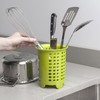 Zeal G231L Melamine Cutlery Drainer/Utensil Pot Lime Green, 14 x