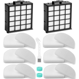 AZ4002 AZ4000 AZ4002W HEPA Filter Replacement Compatible with Shark POWERDETECT Upright Vacuum Cleaner and Shark Powered Lift-Away Heavy Duty Vacuum Suction, 6 Foam, 6 Felt, 2 HEPA, 2 Odor Cartridge