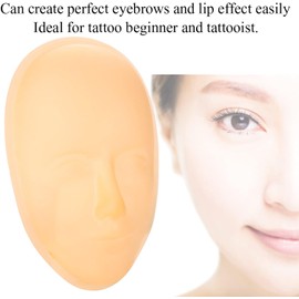 Práctica 5D, Maquillaje Permanente, Microblading, Entrenamiento de Labios y Cejas, Piel Falsa de Silicona #02 para Principiantes y Expertos (Practica base de cuero)