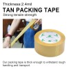BOMEI PACK Tan Packing Tape with Dispenser, 2.4 Mil 1.88