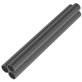 1-1/2" Schedule 40 Furniture Grade PVC Pipe, 24" Length, Charcoal (3-Pack)