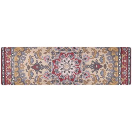 2 in 1 Table Runner Trivet for Hot Pots and Pans Heat Resistant Non Slip Waterproof 39 x 12 Inch Decorative Table Protector for Kitchen Countertop Boho Retro