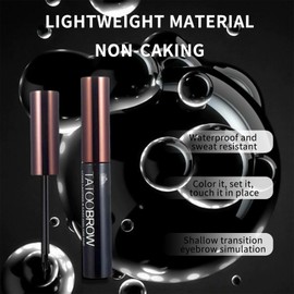 Light Brown Tattoo Brow Peel Off Gel Tint - Semi-Permanent, Waterproof, Lasts Up To 3 Days - Dye for Eyebrow Coloring - Easy Peel