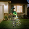 CBAXEAXM Solar Peacock Garden Stake Lights Outdoor, Waterproof Metal Glass